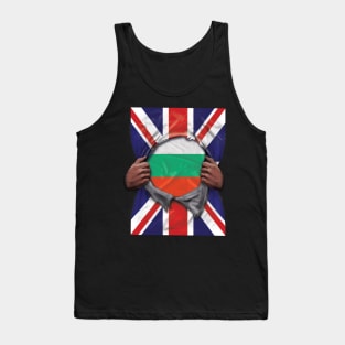 Bulgaria Flag Great Britain Flag Ripped - Gift for Bulgarian From Bulgaria Tank Top